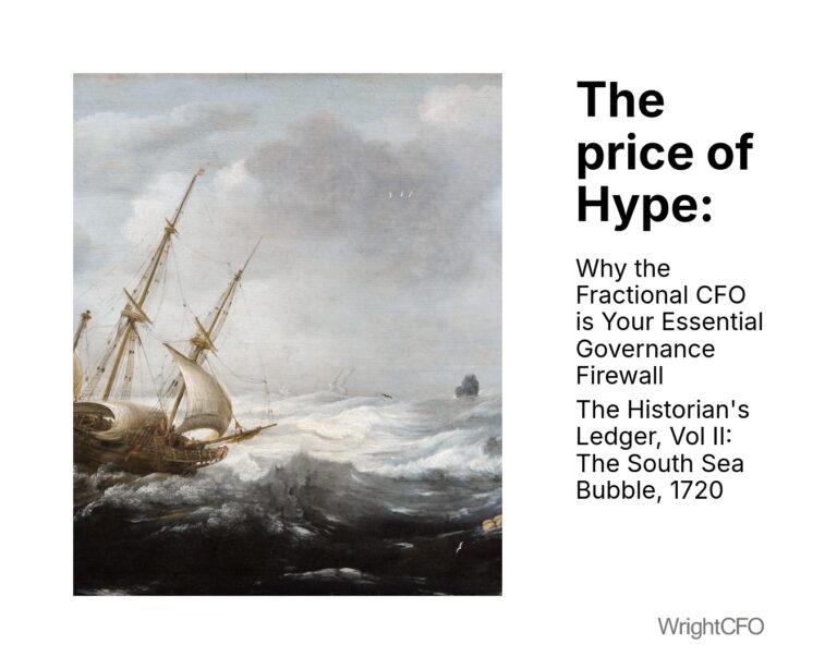 The Price of Hype: Why the Fractional CFO is Your Essential Governance Firewall 1 South Sea Bubble 1720